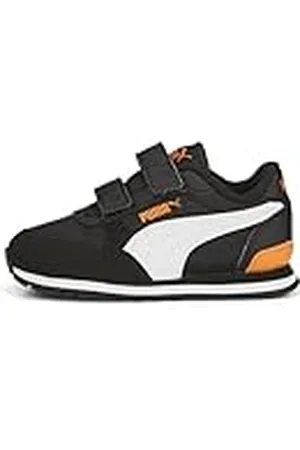 PUMA St Runner V3 Nl V Inf babysneakers, uniseks, zwart, wit, Rickie Oranje, 20 EU