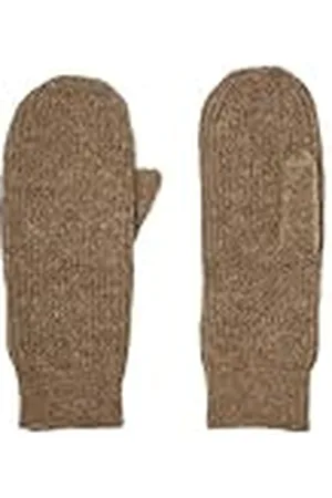 VERO MODA VMGILA Rib Mittens NOOS wanten, , lentil/detail: Black Melange, , Brown Lentil/Detail:Black melange