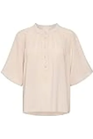 Kaffe Damesblouse, halve lengte, raglanmouwen, oversized fit, parelknopen, , 40