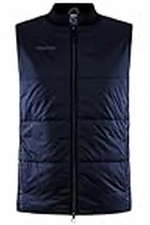 Craft Core Light Padded Vest voor heren, 3XL, , warm vest met lichte wattering, loopvest voor heren van gerecycled polyester, ripgebreide kraag, zakken met ritssluiting, gewatteerd vest voor