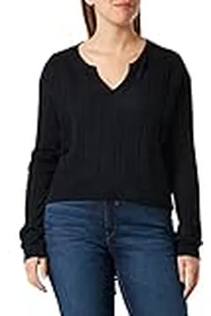 Blauer Gebreide trui met ronde hals, , M voor dames, , 38 NL