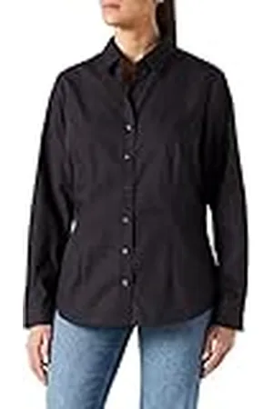 Seidensticker Dames Shirt blouse slim fit Longsleeve niet-ijzer met zwart rose monochroom, blauw (lichtblauw 11), 14 UK (42 EU)