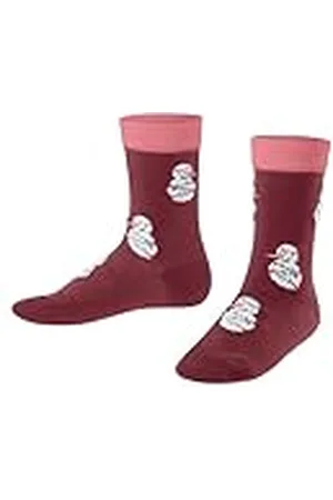 Falke Unisex kinderen Funny Snowmen duurzaam katoen halfhoog met patroon 1 paar sokken, , 19-22