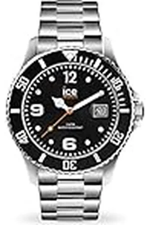 Ice-Watch ICE steel Black Silver - unisekshorloge met metalen armband - 016031 (Maat M) - Zilver