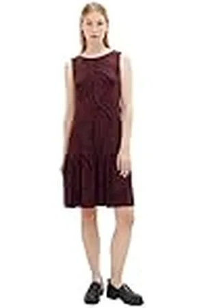 TOM TAILOR TOM KLEERMAKER jersey damesjurk met patroon en volant