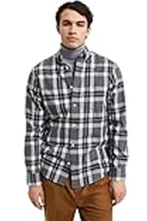 GANT REG Tartan Melange geruit shirt, , M