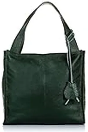 Firenze Artegiani . Agazzano schoudertas voor dames, echt leer, 34 x 14 x 32 cm, kleur: donkergroen, , Utility