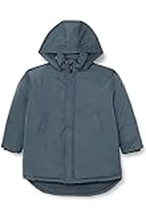 Petit Bateau Halflang donsjack voor meisjes, Grijs, 10 Jaar