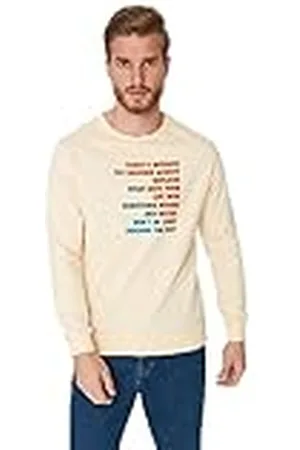 Trendyol Heren Heren Plus Size Regular Fit Basic Ronde Hals Geweven Sweatshirt, , M