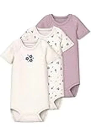 NAME IT Baby Dames Nbfbody 3P Ss Flower Noos, Numeric_68 (verpakking van 3), , numeric_68