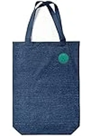 Green Fish Denim-draagtas, bedrukt, boodschappentas, machinewasbaar, opvouwbaar, handtas van jeans met handgrepen, 22 x 26 cm, , Eén maat, modern