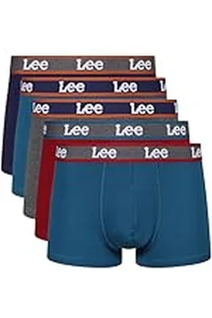 Lee Boxershorts voor heren in groenblauw/grijs/rood/marine/blauw | Soft Touch katoenen boxershorts, Meerkleurig, M