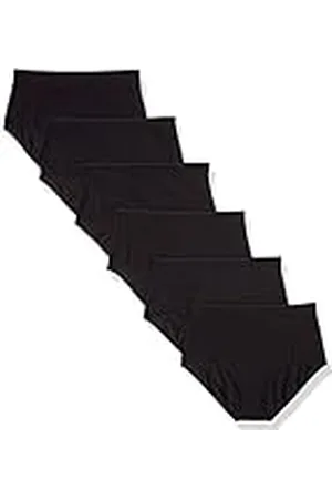 Amazon Katoenen ondergoed met hoge taille voor dames (verkrijgbaar in grote maten), 6 stuks, , XX-Small