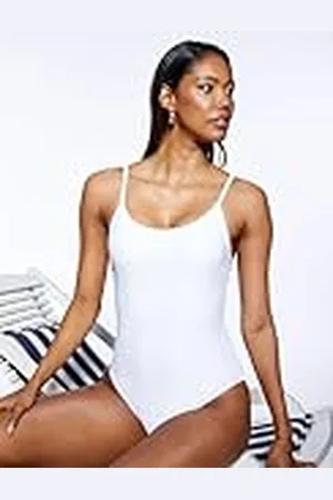 Koton Dames Basic U-hals Spaghetti Strappy Padded Zwempak, , 34