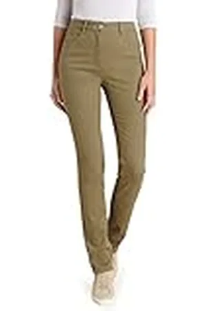 Damart Damesbroek hoge taille Perfect Fit van 79 cm kaki