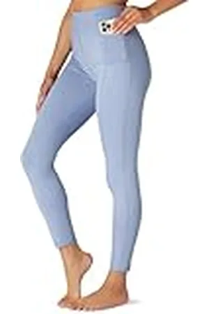 FM London Leggings met hoge taille en zakken, heerlijk zachte leggings voor vrouwen in volledige lengte en capri-designs, rekbaar en comfortabel, geschikt als yogabroek of fitnesslegging