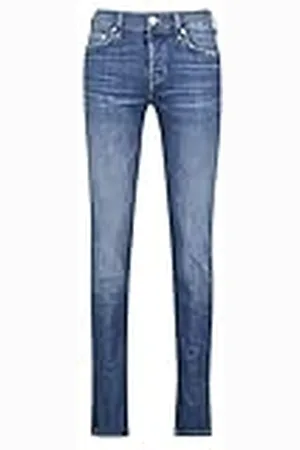 True Religion Heren Rocco Blue Denim Gebruikte Slim Jeans, , 36