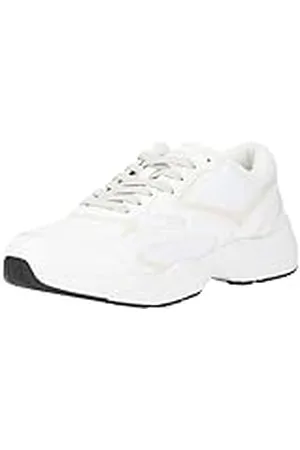 Calvin Klein Jeans Heren Retro Tennis Low Multilayer YM0YM01104 Sneakers, Wit (B Wit/O Mushroom), 10 UK, , 42.5 EU