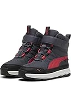 PUMA Evolve Puretex AC+PS, hoge kinderen; uniseks, grijs (Galactic Gray Tart Cherry Black), 28 EU