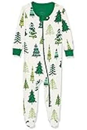 Hatley Organic Cotton Footed Slaappak Pyjama voor kinderen en pasgeborenen meisjes, , 0-3 Maanden