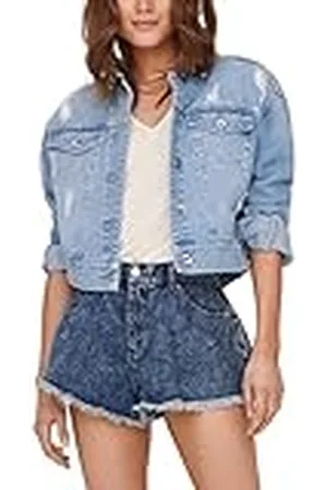 ONLY Dames Onlmalibu Ls Deco DNM Jacket Bj jeansjack, , S