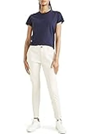 Dockers Dames Weekend Skinny Chino Sahara Kaki Sateen broek, 33, Sahara Kaki
