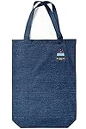 Green Fish Denim-draagtas, bedrukt, boodschappentas, machinewasbaar, opvouwbaar, handtas van jeans met handgrepen, 22 x 26 cm, , Eén maat, modern