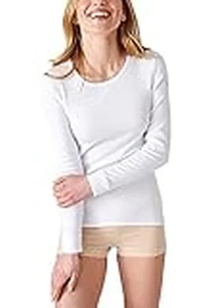 Damart T-shirt met ronde hals, thermolactyl fleece ribben, intense warmte 4, dames, , XS