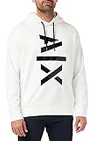 Armani Exchange Heren Maxi Contrast Logo, Cuffed Hooded Sweatshirt, , XL