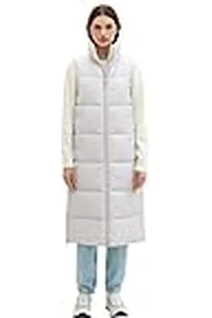 TOM TAILOR TOM TAILOR-denim denim dames gilet in lange stijl