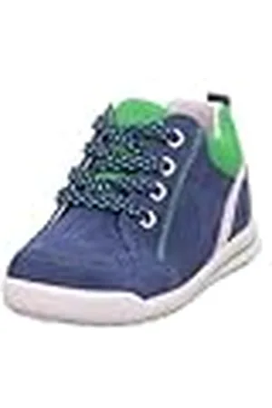 Superfit Avrile Mini Sneakers voor jongens, Blauw groen 8010, 20 EU Schmal