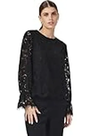 Y.A.S Y.A.S perla Ls Lace Top S. Noos, , XS