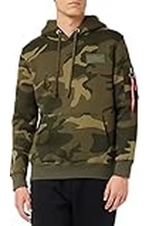 Alpha Industries Hoody met achteropdruk Camo Hooded Sweat voor heren Olive