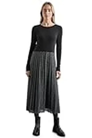 Street one Midi-jurk voor dames met geplooide rok, , 46