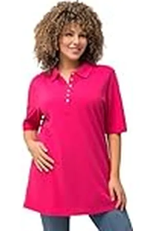 Ulla Popken Basic poloshirt voor dames, , 42-44