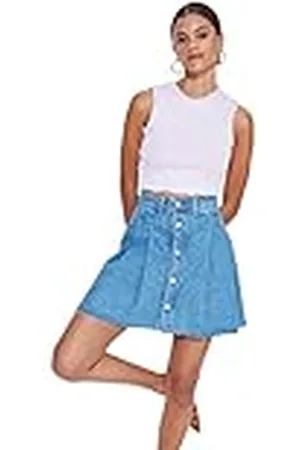 Trendyol Mini A-lijn A-lijn denim rok voor dames, , 34
