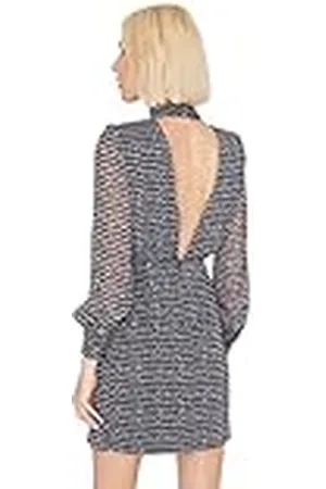 Trendyol Geometrische mini-jurk met lange mouwen voor dames, stijlvol/nachtjurk, , 36