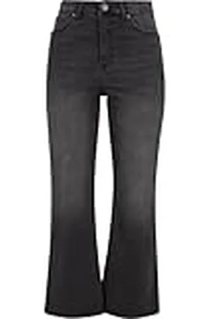 Urban classics Dames jeansbroek dames cropped flared denim broek, slim fit jeans voor vrouwen, stretch jeans, skinny jeans, , 31
