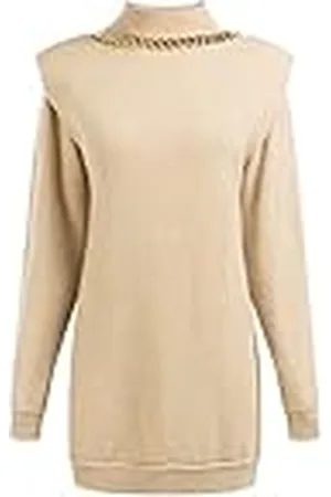Faina Gebreide damesjurk 11025380-FA01, beige, XS/S, , XS/S