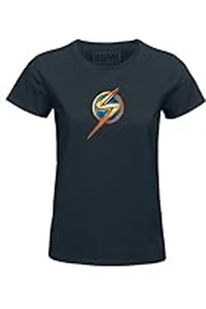 Marvel "The Logo" WOMAVLSTS014 T-shirt voor dames, marineblauw, maat XXL, , XXL