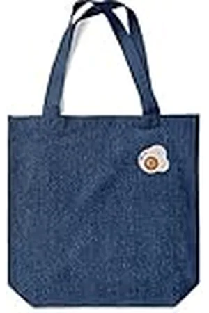 Green Fish Denim-draagtas, bedrukt, boodschappentas, machinewasbaar, opvouwbaar, handtas van jeans met handgrepen, 38 x 42 cm, , Eén maat, modern