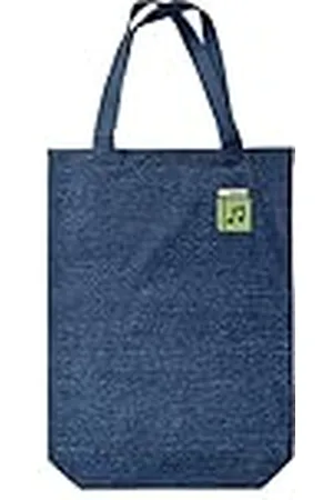 Green Fish Denim-draagtas, bedrukt, boodschappentas, machinewasbaar, opvouwbaar, handtas van jeans met handgrepen, 22 x 26 cm, , Eén maat, modern