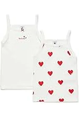 Petit Bateau Shirts met bandjes (2 stuks) voor meisjes, , 12 Jaren