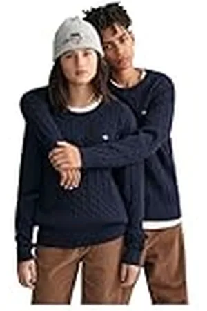 GANT Shield Cotton Cable C-Neck Pullover voor kinderen, uniseks, , 158/164 cm