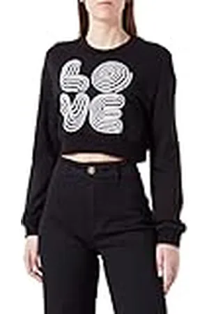 Moschino Dames cropped fit lange mouwen ronde hals sweatshirt, , 46, , 46