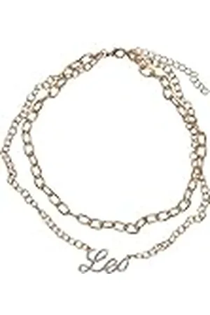 Urban classics Uniseks halsketting Diamond Zodiac gouden necklace, kleur leo, maat één maat