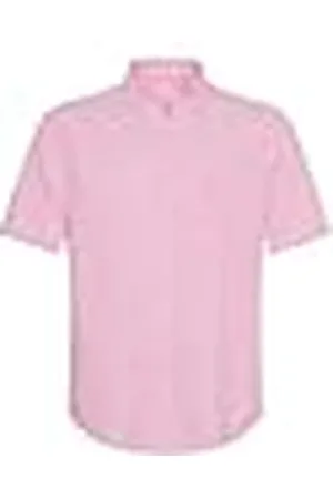 Brax Heren Style Dan S Cotton Linen Slub shirt met korte mouwen en button-down-kraag, , S