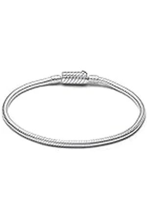 PANDORA Moments Schlangen-Gliederarmband mit Magnetverschluss aus Sterling Silber, Kompatibel Moments, Größe: 19 cm, 590122C00-19