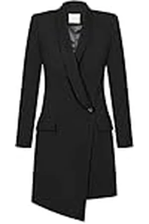 Swing Elegante damesjurk, zakelijke jurk, etui-jurk, feestelijke jurk, feestjurk, cocktailjurk, mini-jurk, avondjurk, lange mouwen, V-hals, kort, rood, , 42