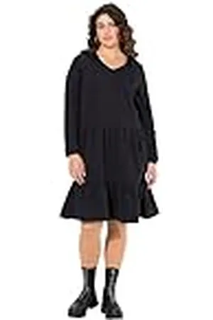 Ulla Popken Sweatjurk met capuchon, , 46/48 NL